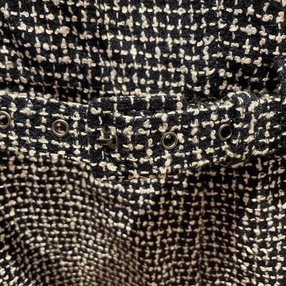 NWOT Navy/White Woven Boucle Sheath Dress 2 petite - Picture 5 of 9